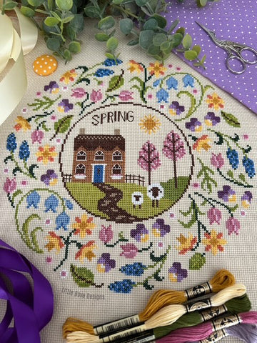 Spring - Seasonal Circles - Cross Stitch Pattern