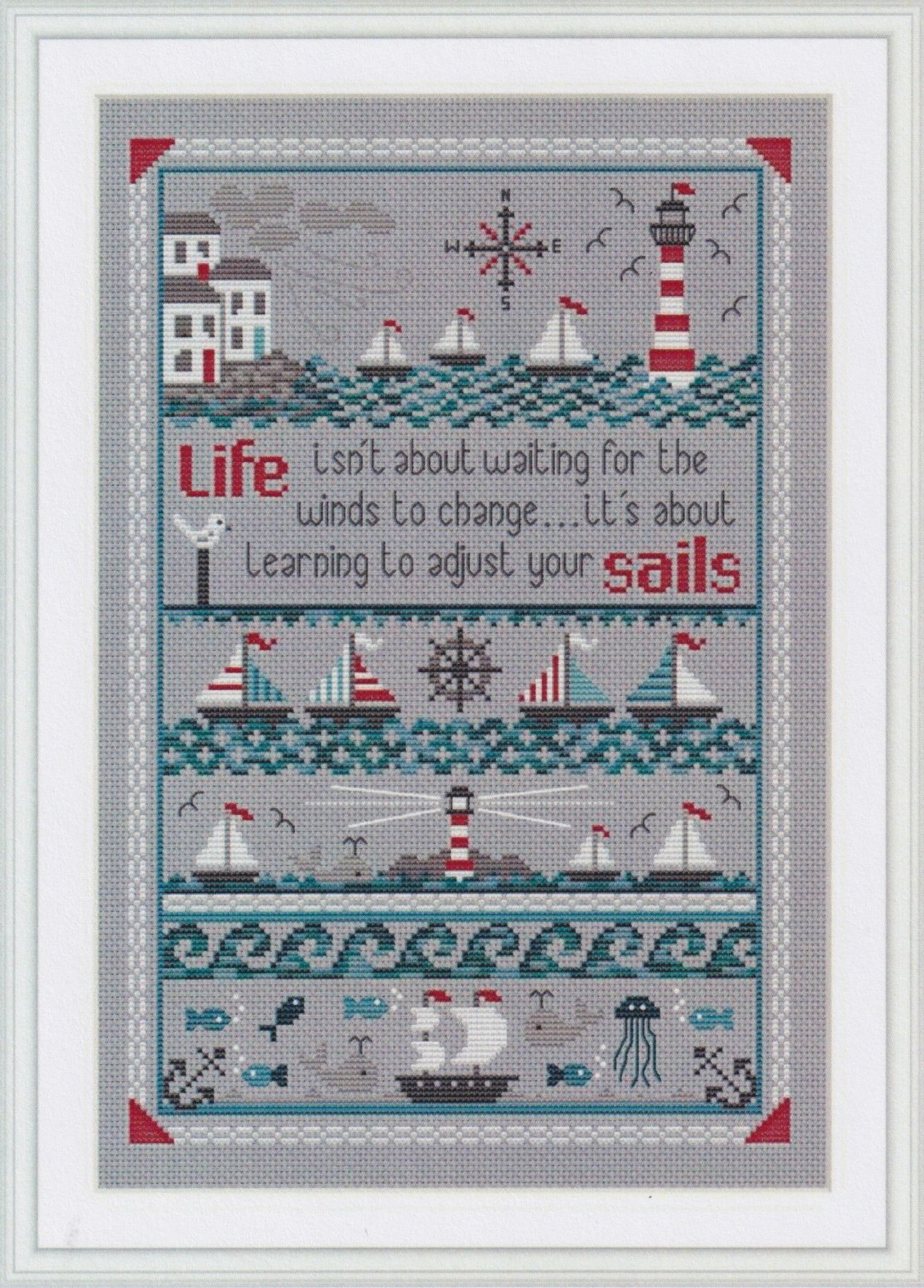 Adjust Your Sails - Cross Stitch Pattern