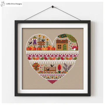 Heart of Autumn - Cross Stitch Pattern