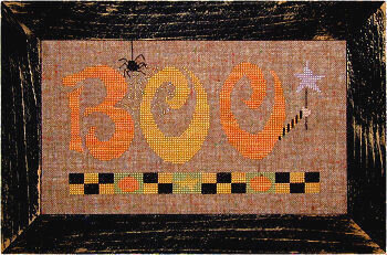 Boo - Lizzie Kate Halloween PDF Cross Stitch Pattern
