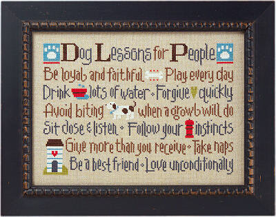 Dog Lessons for People - Cross Stitch Pattern