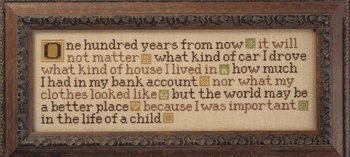 One Hundred Years From Now - Cross Stitch Pattern