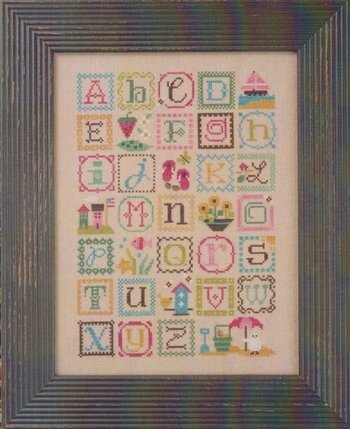 Summer Alphabet (with Embellishments) - Cross Stitch Pattern