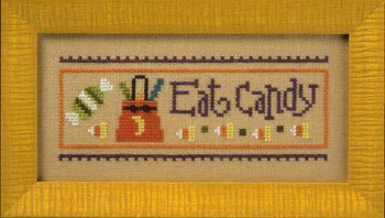 Halloween Rules Wear a Costume/Eat Candy - Cross Stitch