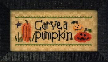 Halloween Rules Carve a Pumpkin/Stay Up Late - Cross Stitch