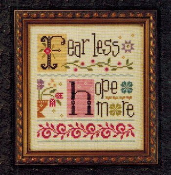 Less = More - Fear Less Hope More - Cross Stitch