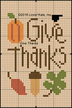 Free Lizzie Kate Cross Stitch Pattern - Give Thanks