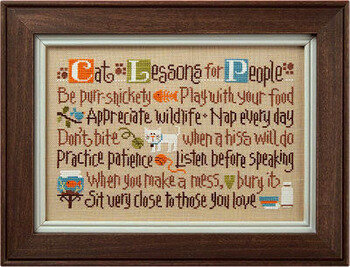 Cat Lessons for People - Cross Stitch Pattern