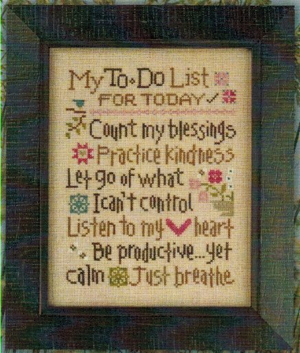 My To Do List - PDF Cross Stitch Pattern