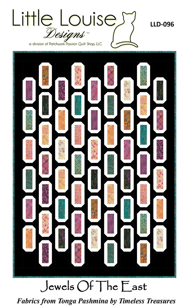 Jewels Of The East - Quilt Pattern, zoomed in. Select this picture to zoom back out.