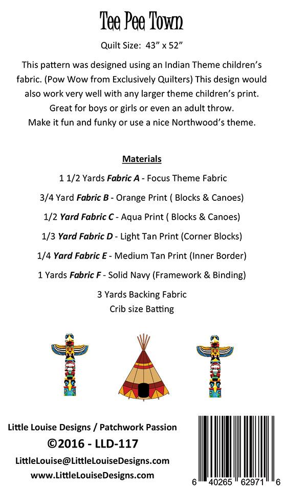 Tee Pee Town - Quilt Pattern