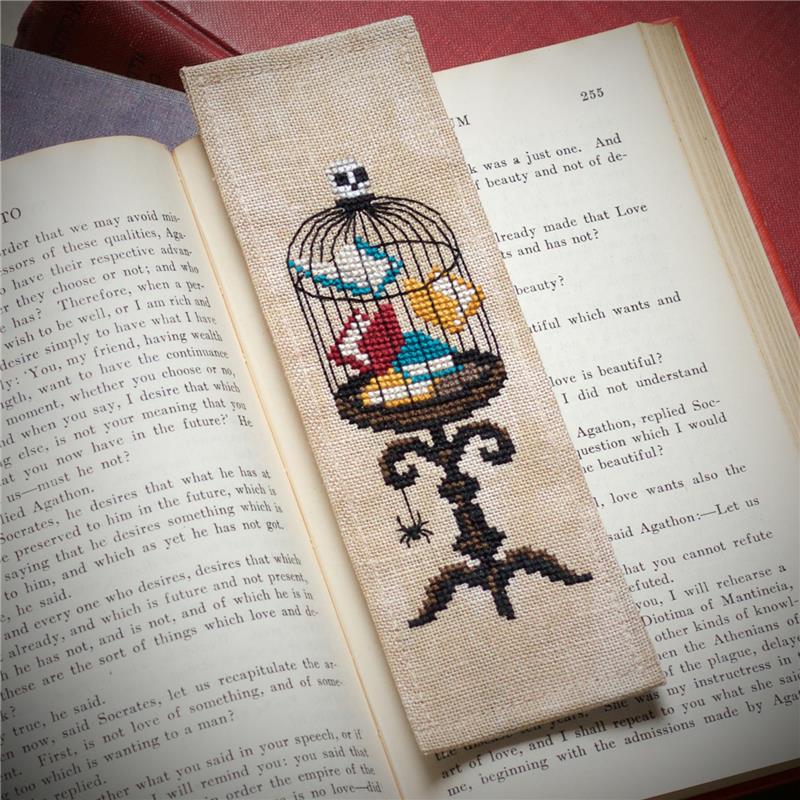 The Bookcage Bookmark - Cross Stitch Pattern
