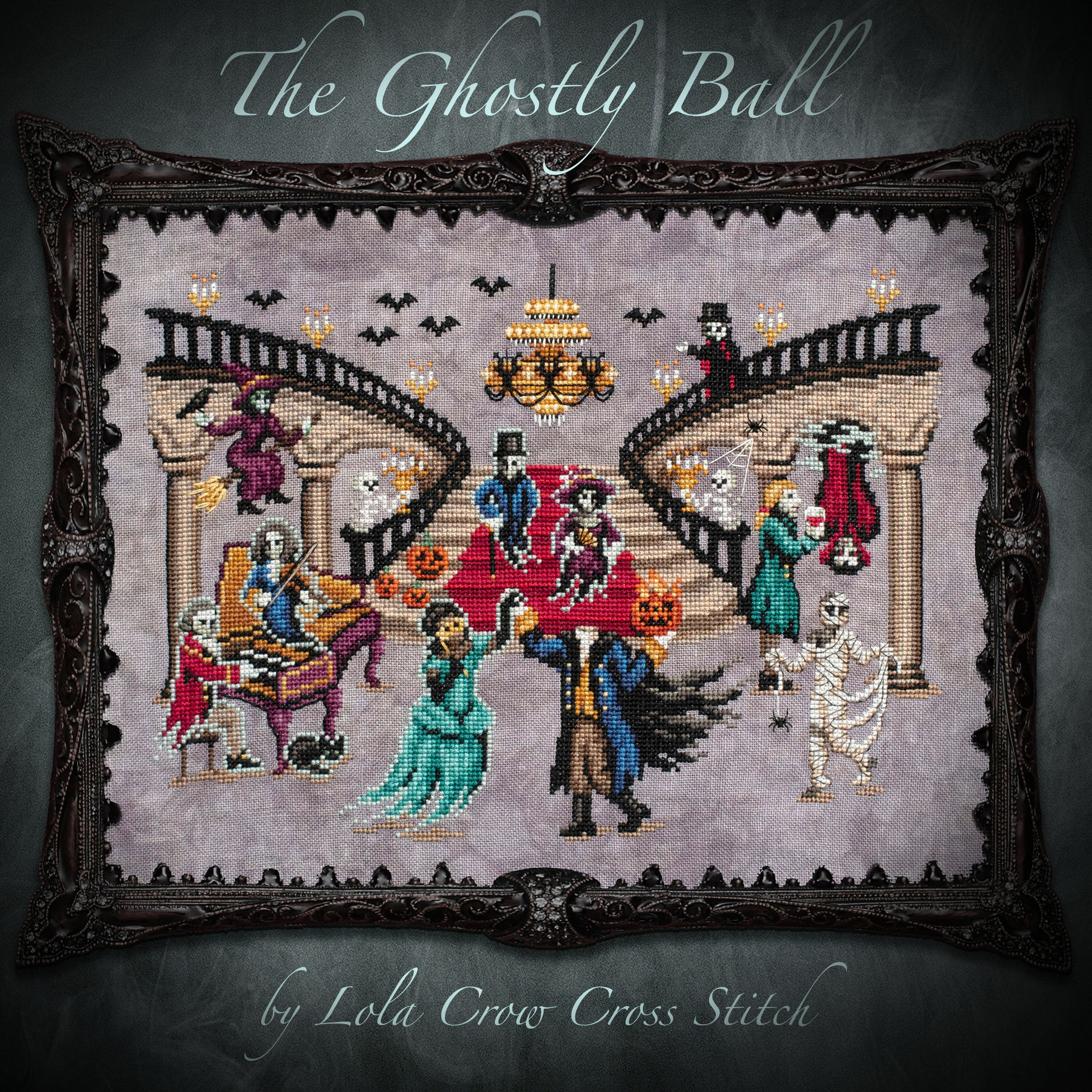 The Ghostly Ball - Halloween Cross Stitch Pattern