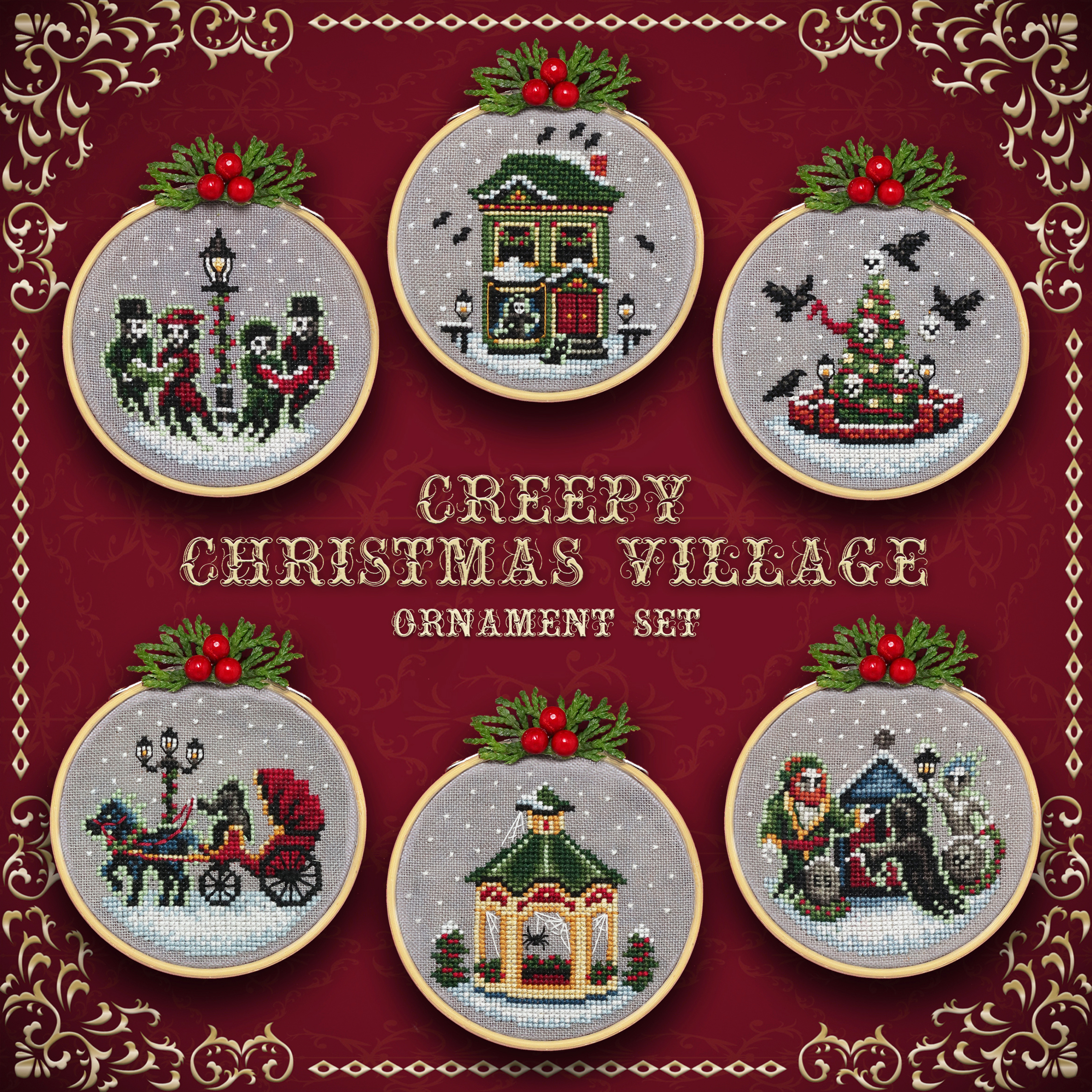 Creepy Christmas Village - Cross Stitch Pattern