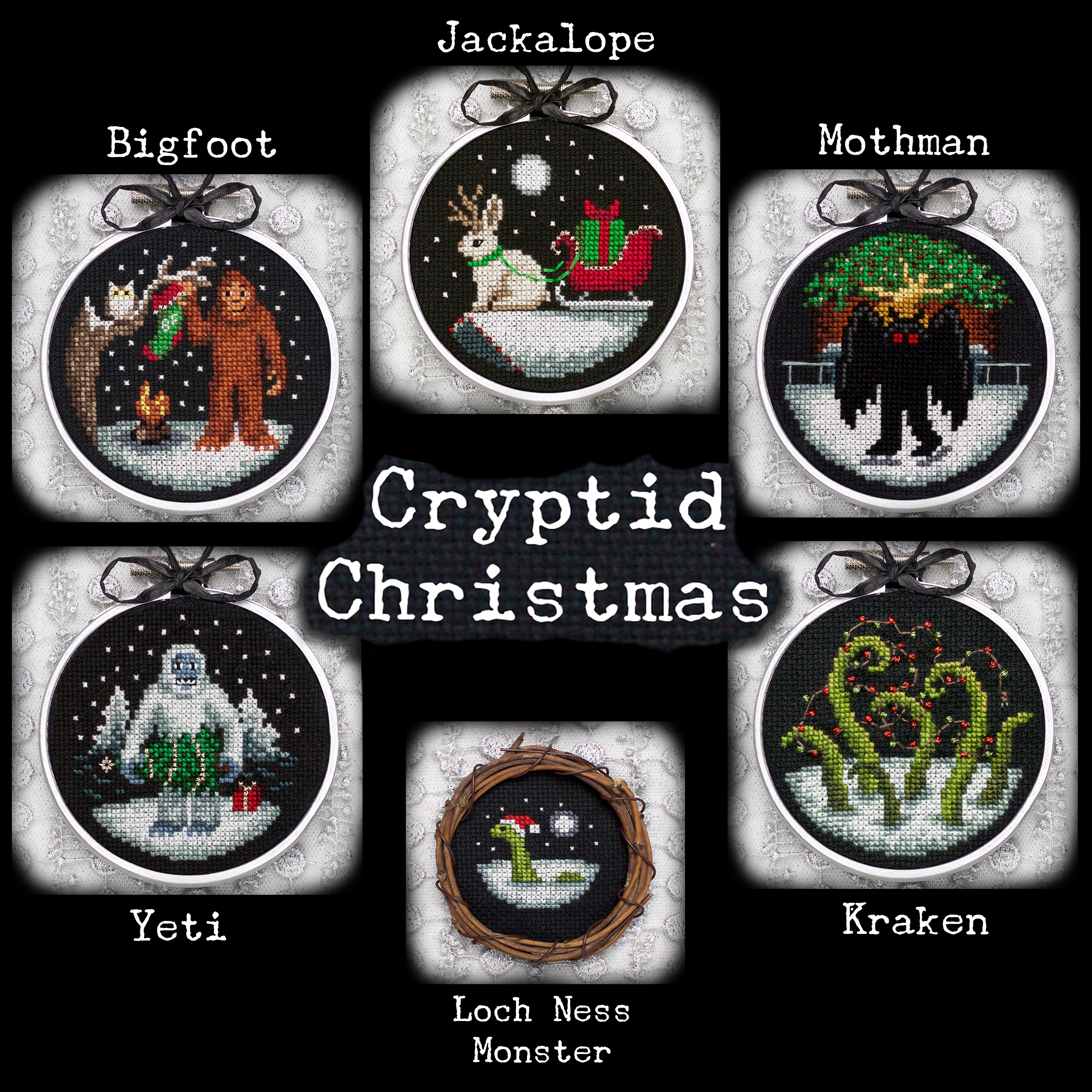 Cryptid Christmas - Cross Stitch Pattern