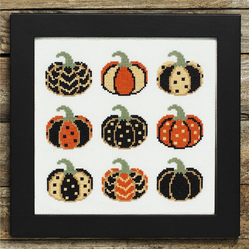 Painted Pumpkins - Halloween Cross Stitch Pattern