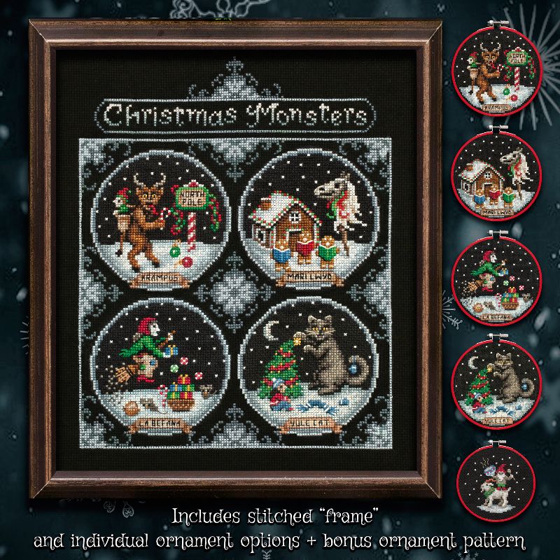Christmas Monsters - Cross Stitch Pattern