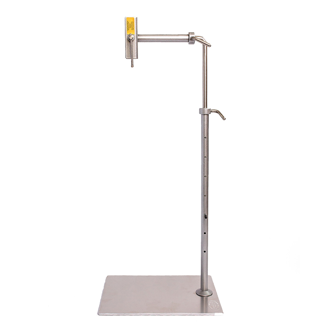 Lowery Silver Grey Workstand with Side Clamp, zoomed in. Select this picture to zoom back out.