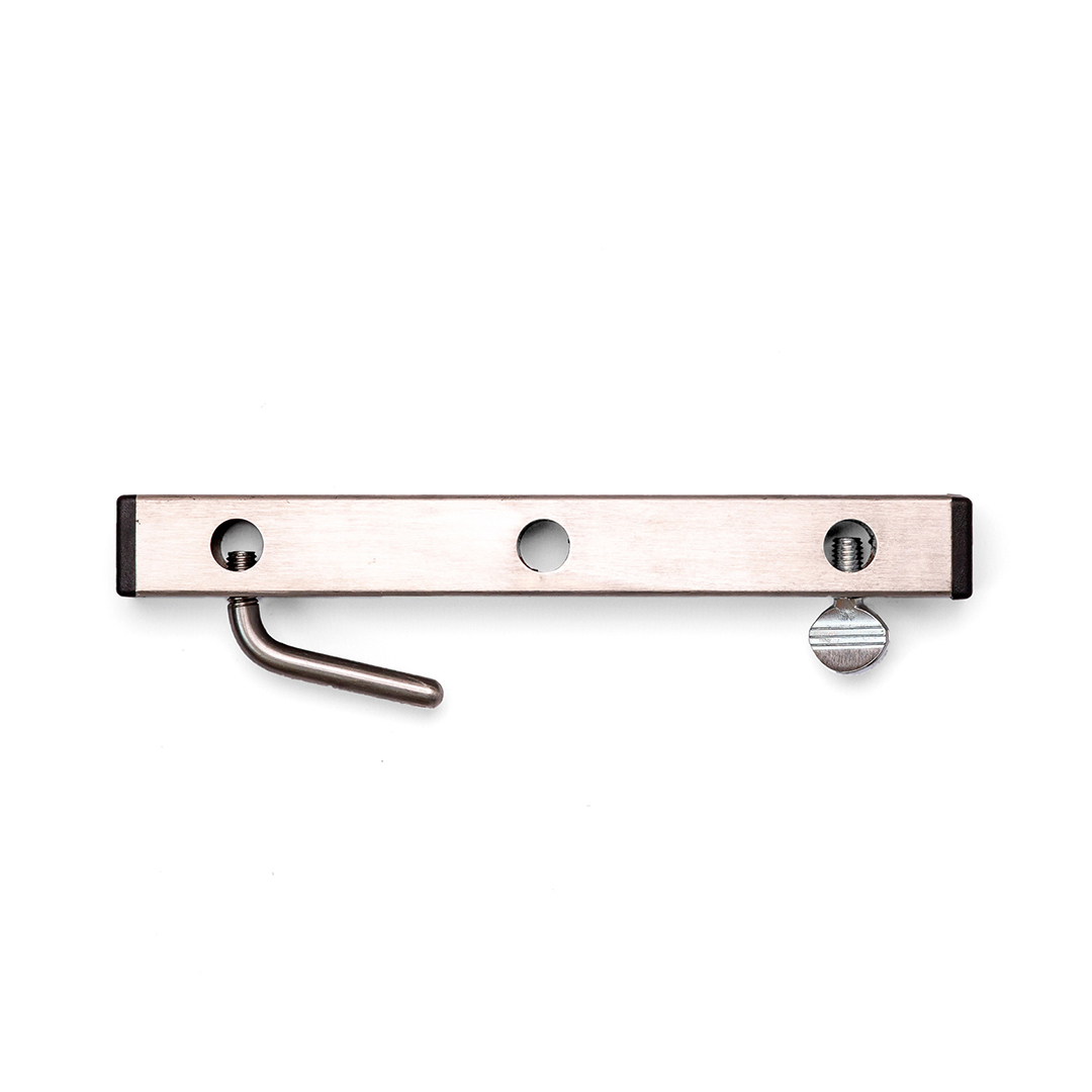 Lowery Silver Grey Light Bracket, zoomed in. Select this picture to zoom back out.