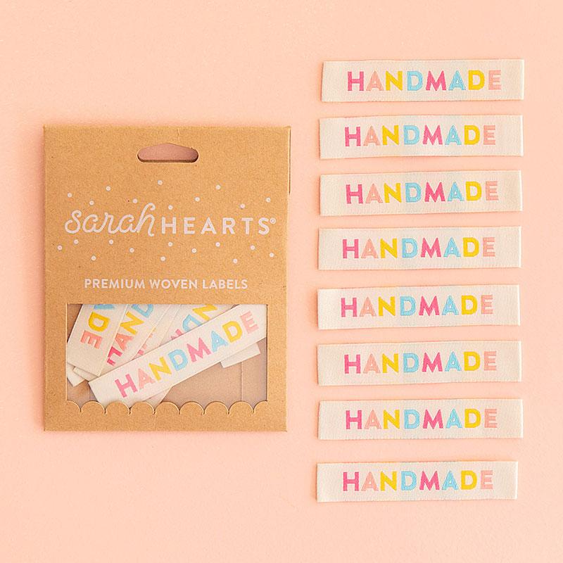 Sew in Labels Colorful Handmade