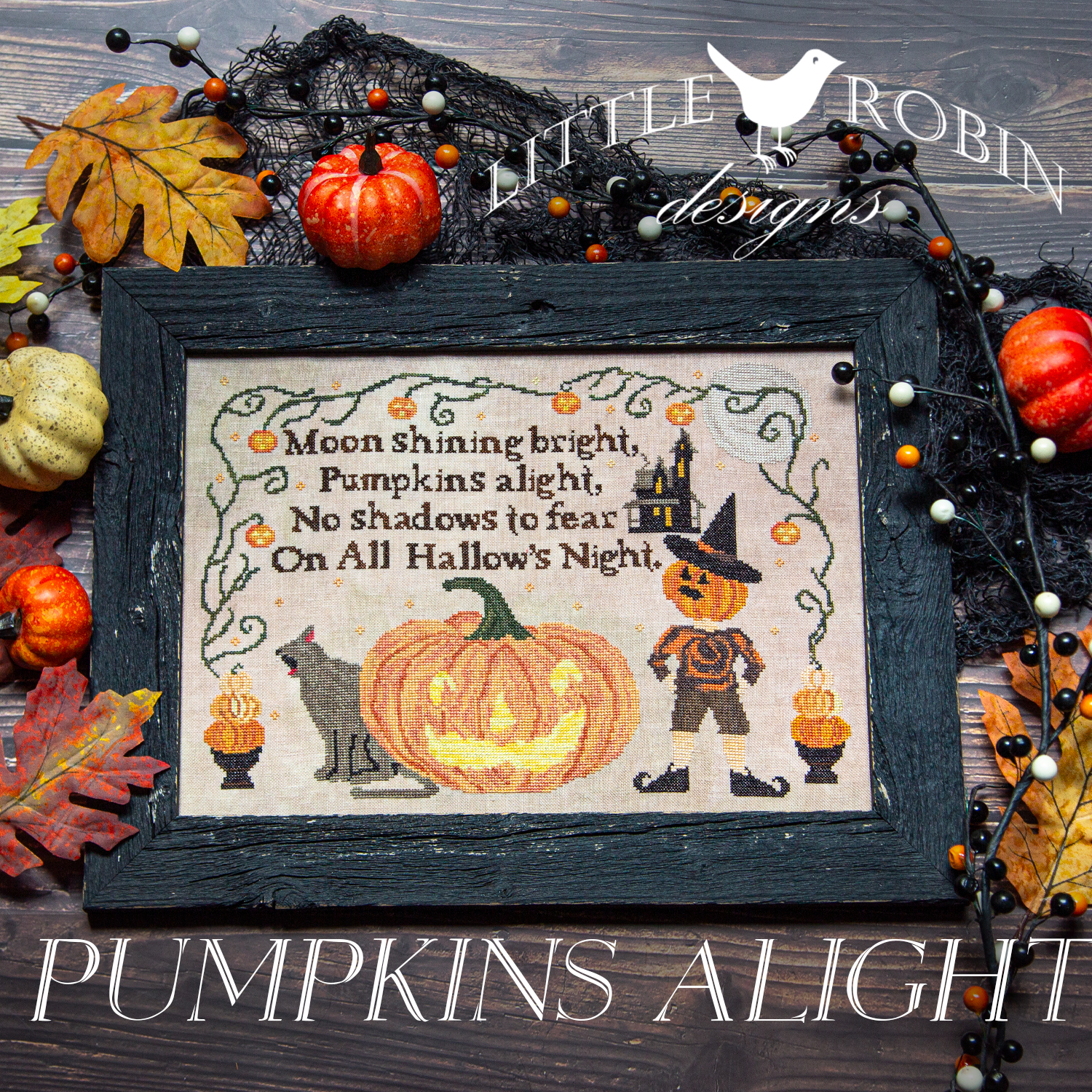 Pumpkins Alight - Cross Stitch Pattern