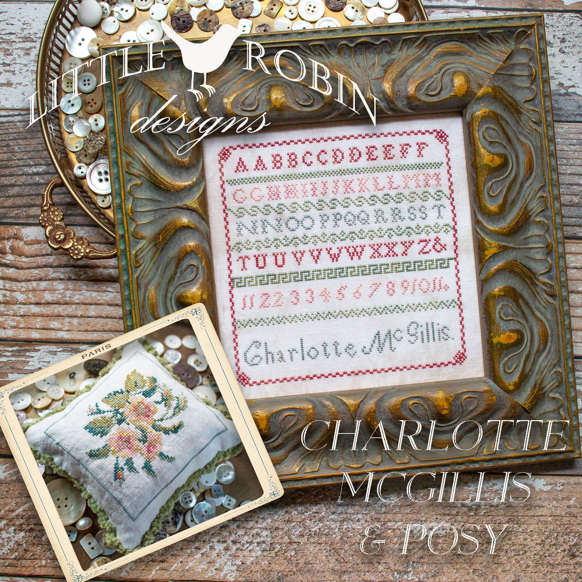 Charlotte McGillis & Posy - Cross Stitch Pattern