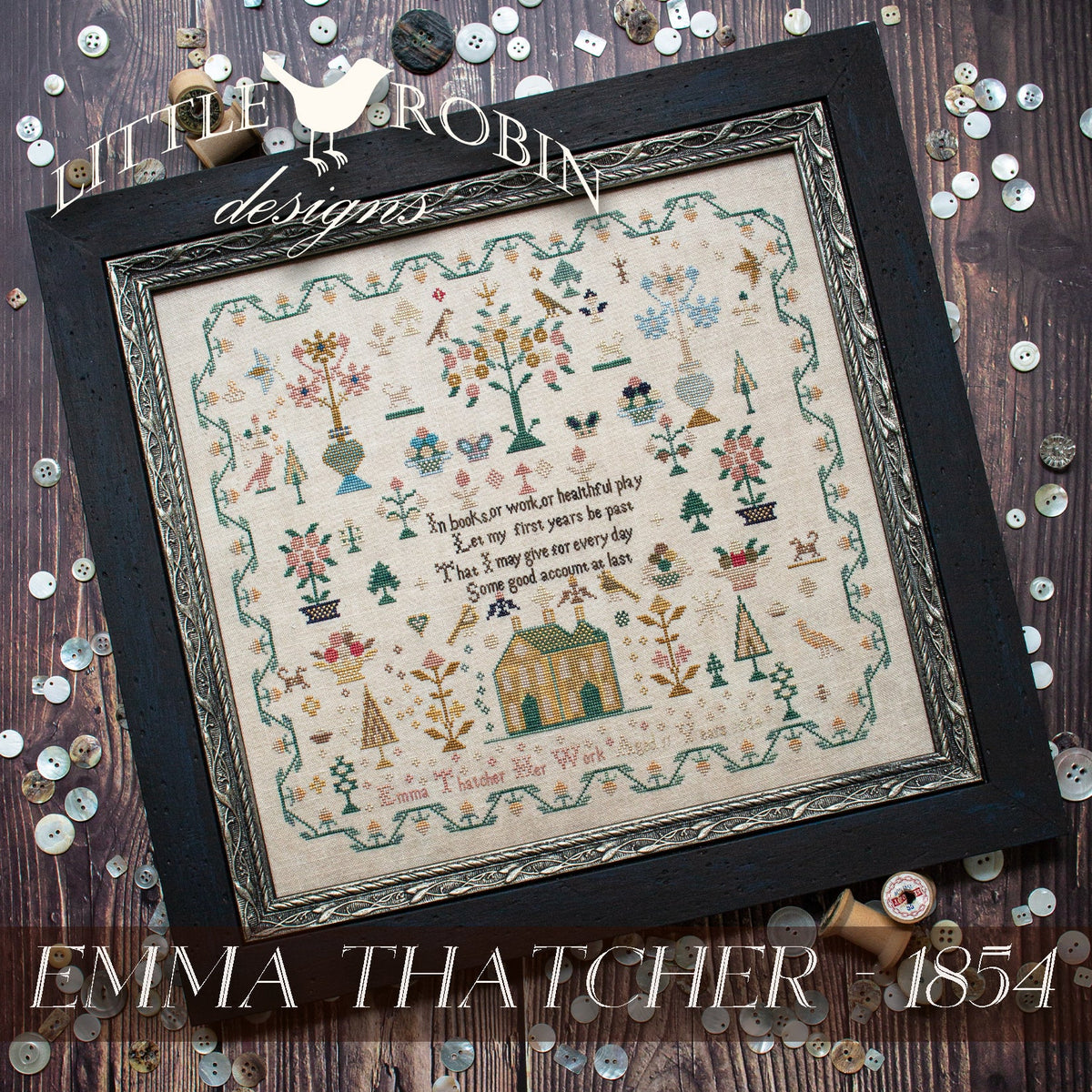 Emma Thatcher 1854 - Cross Stitch Pattern
