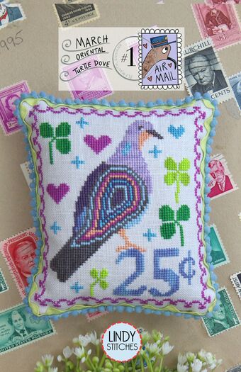 March Oriental Turtle Dove - Cross Stitch Pattern