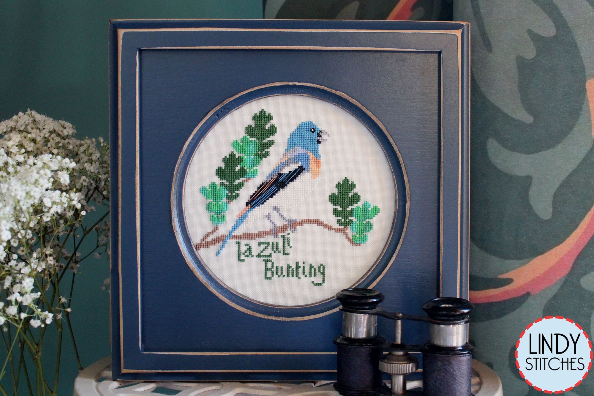 Lazuli Bunting - Cross Stitch Pattern