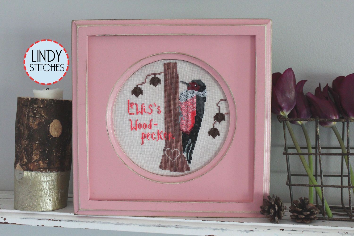 Lewis's Woodpecker - Cross Stitch Pattern
