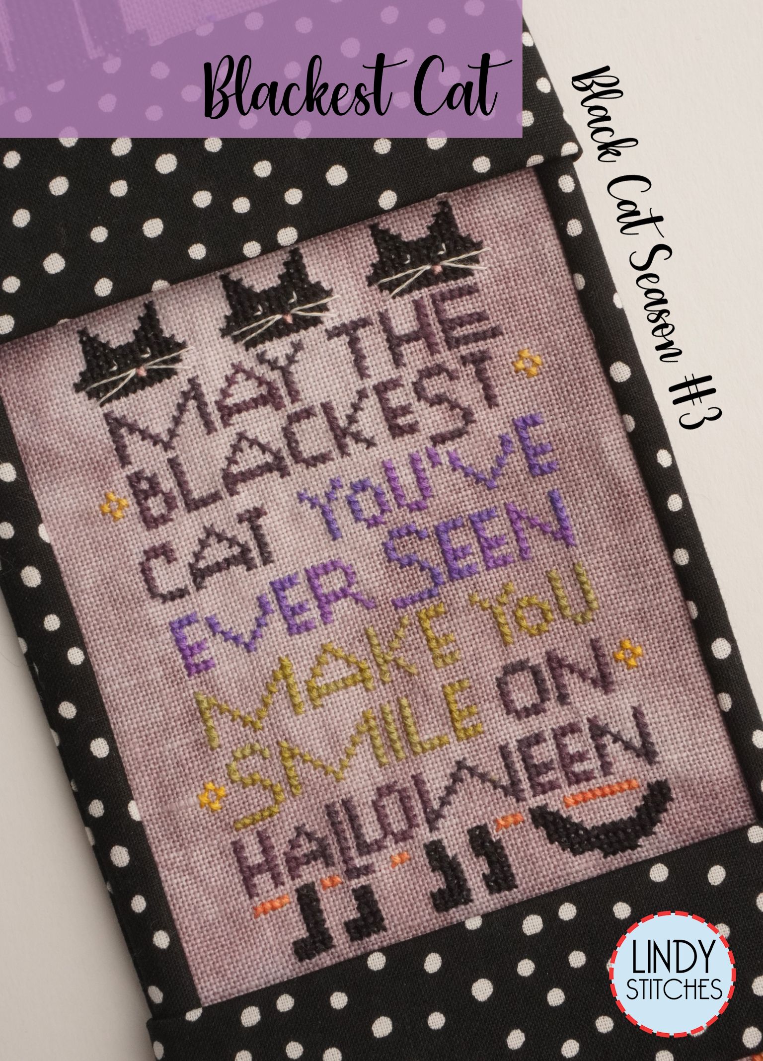 Blackest Cat - Halloween - Cross Stitch Pattern