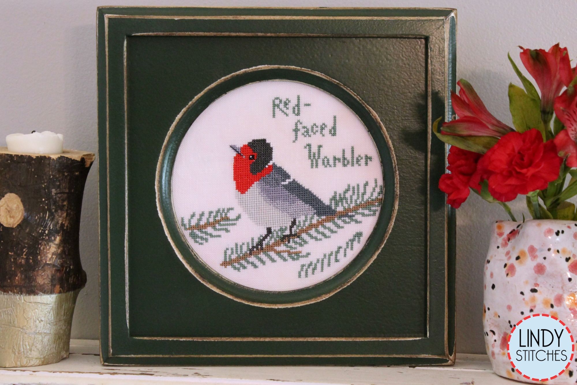 Red Faced Warbler - Cross Stitch Pattern
