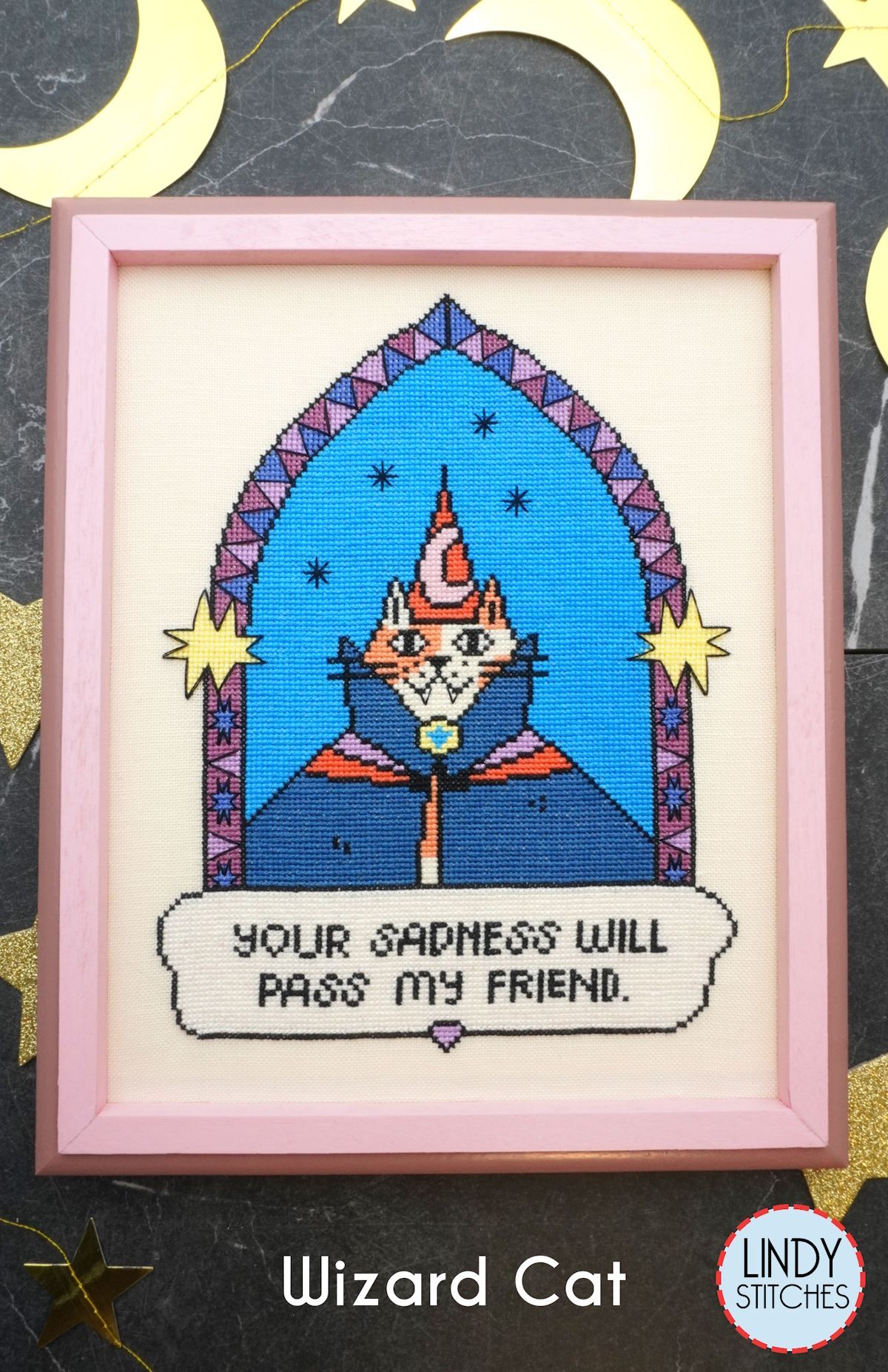 Wizard Cat - Cross Stitch Pattern