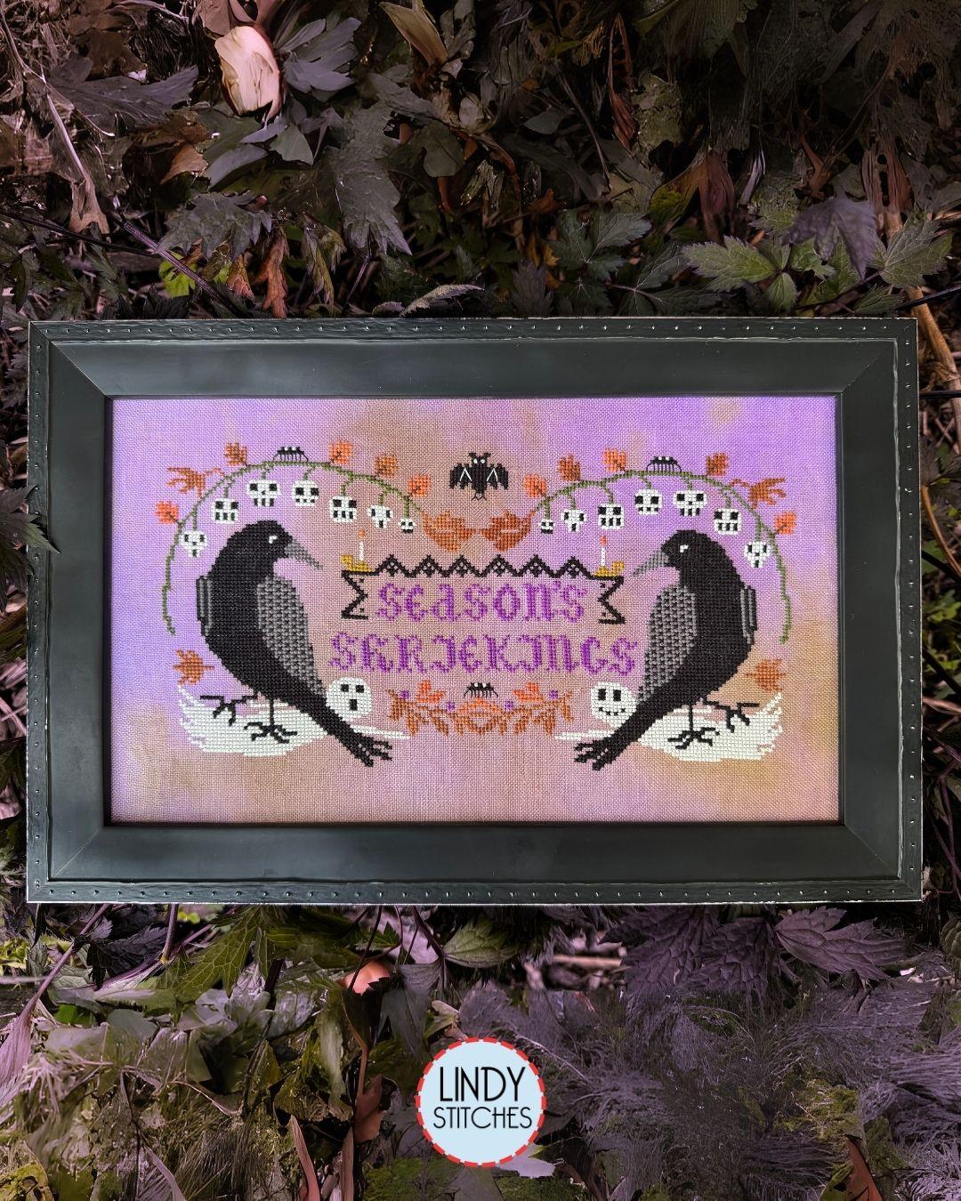 Season's Shriekings - Halloween Cross Stitch Pattern