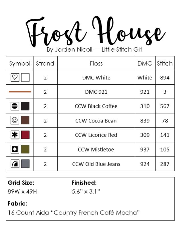 Frost House - Winter Cross Stitch Pattern