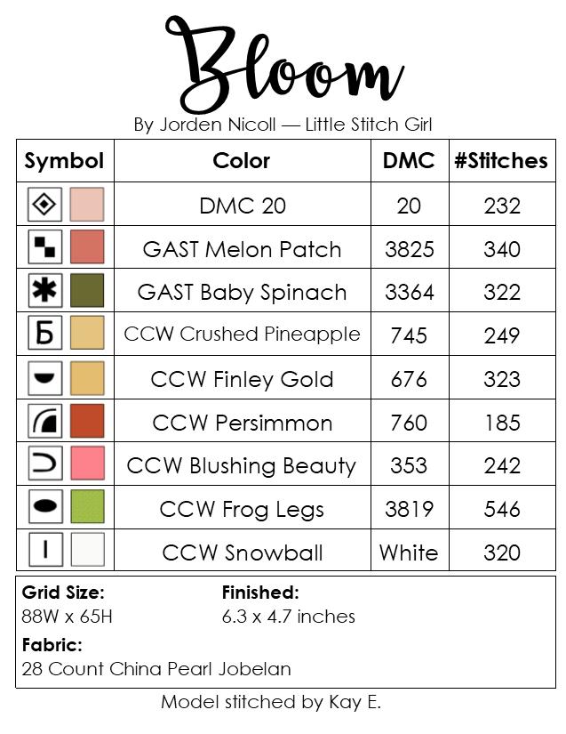 Bloom - Spring Cross Stitch Pattern