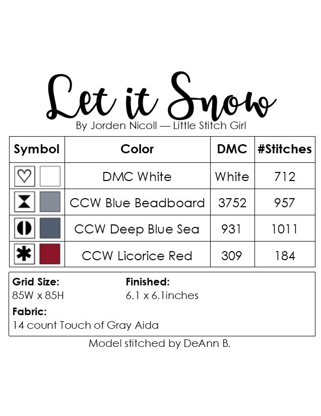 Let it Snow - Winter Cross Stitch Pattern
