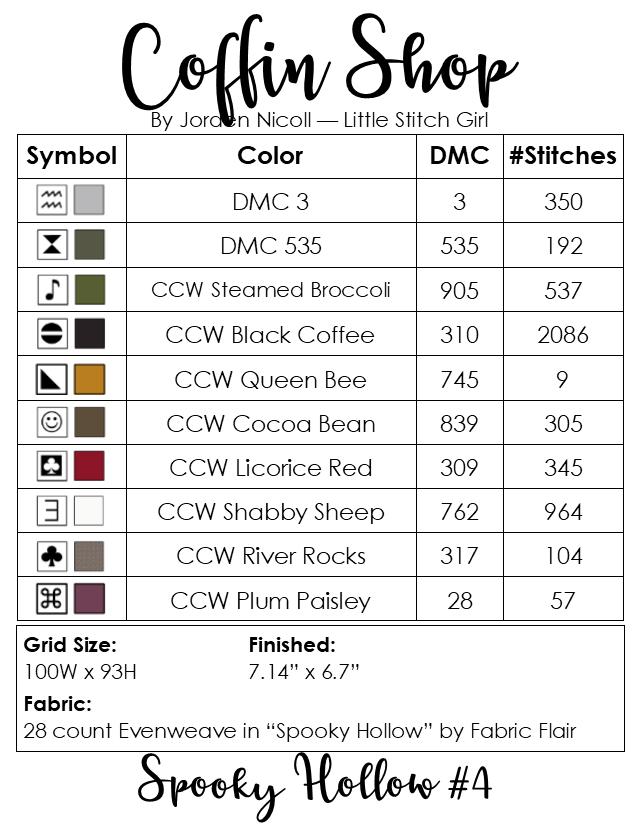 Coffin Shop - Spooky Hollow 4 - Halloween Cross Stitch