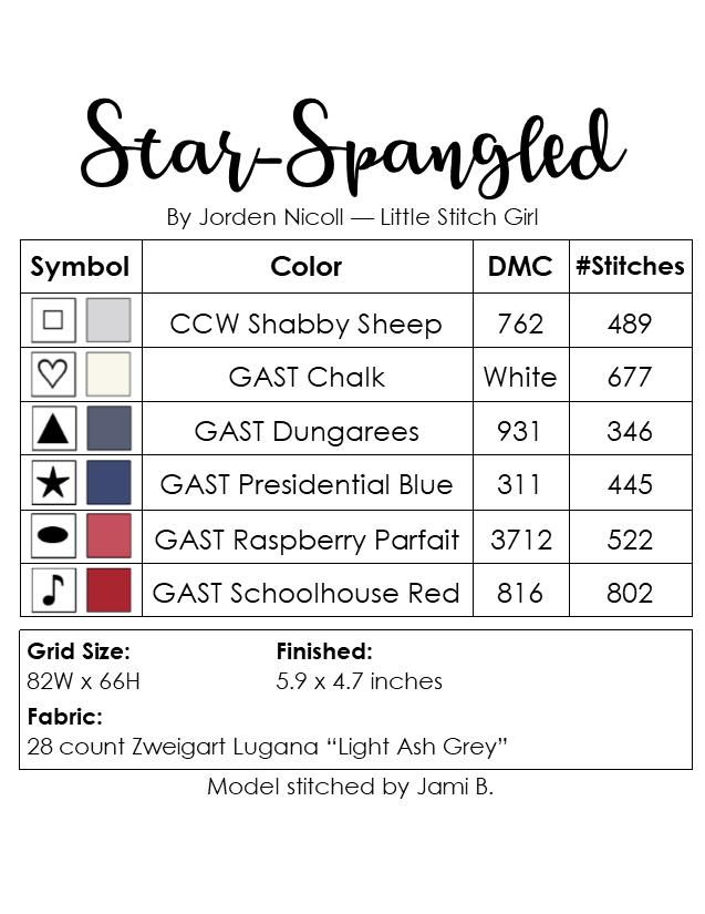 Star-Spangled - Cross Stitch Pattern