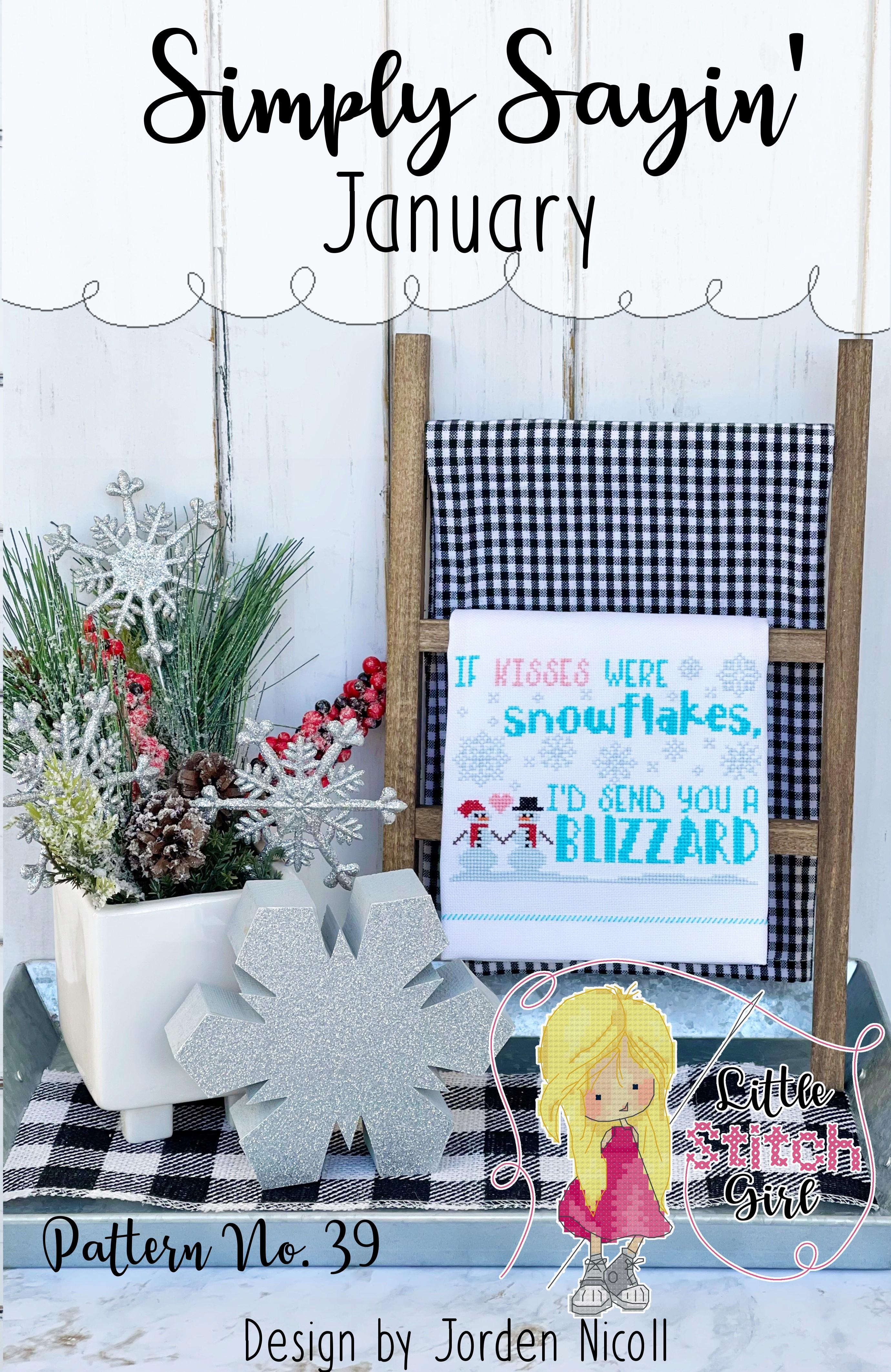 Simply Sayin' January - Cross Stitch Pattern