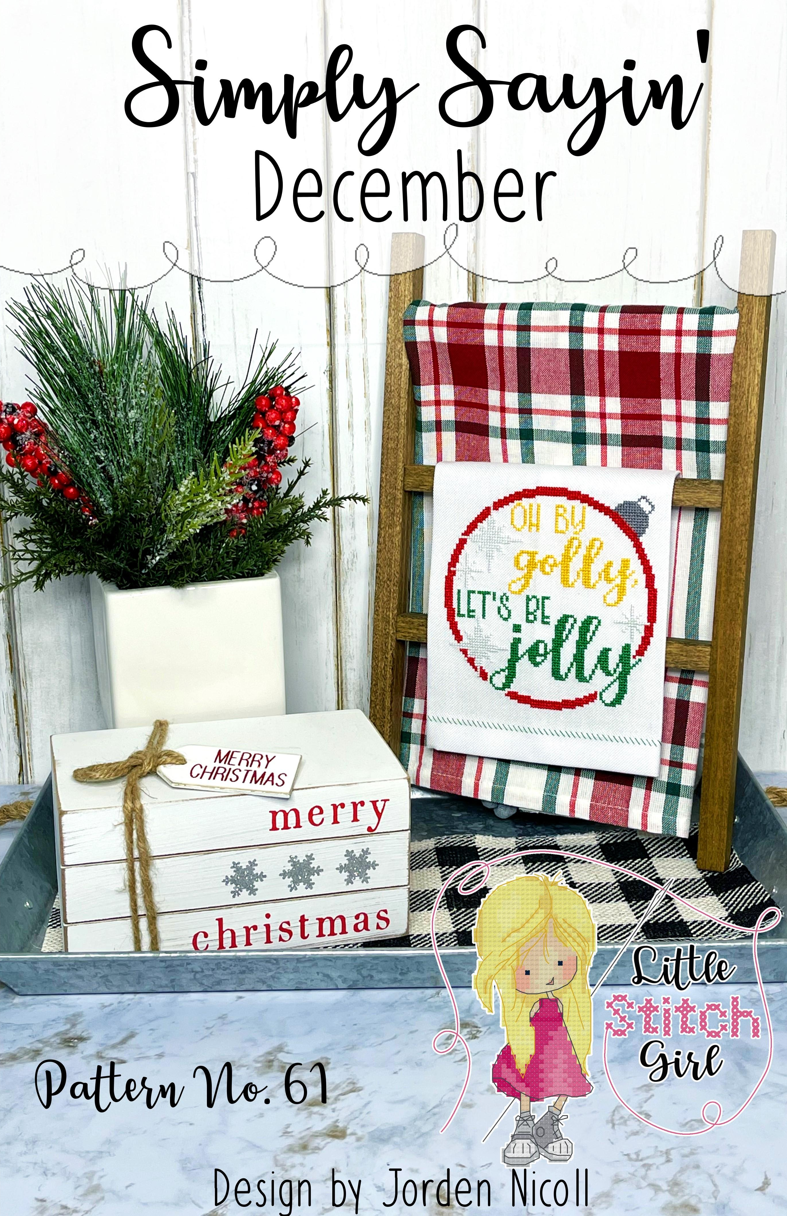 Simply Sayin' December - Christmas Cross Stitch Pattern