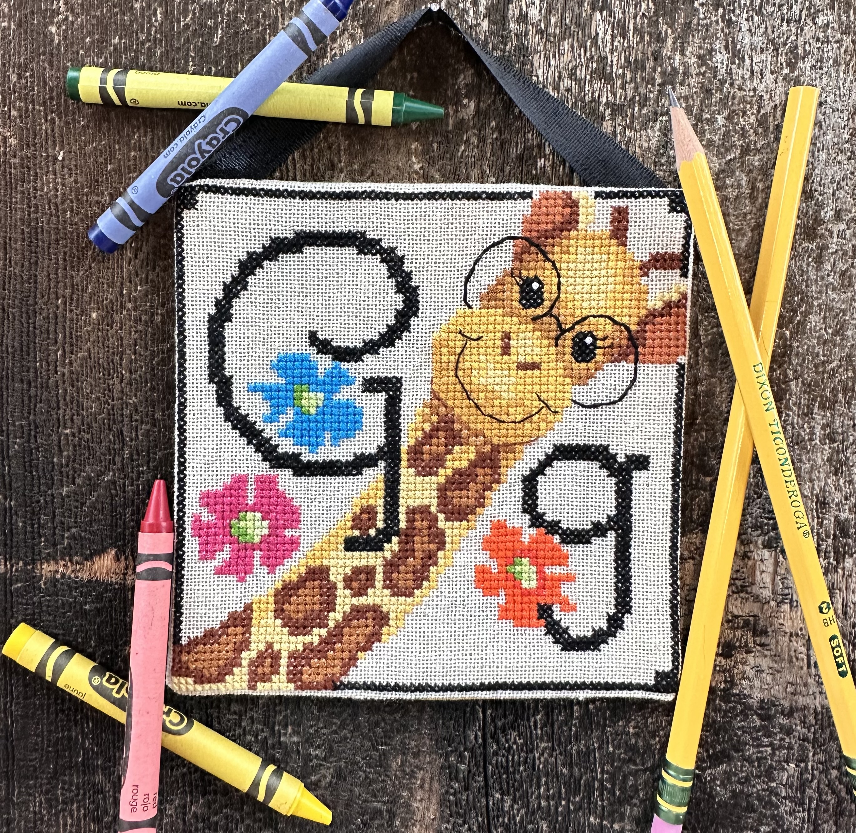 Animal Alphabet Series-Gladys Giraffe - Cross Stitch Pattern