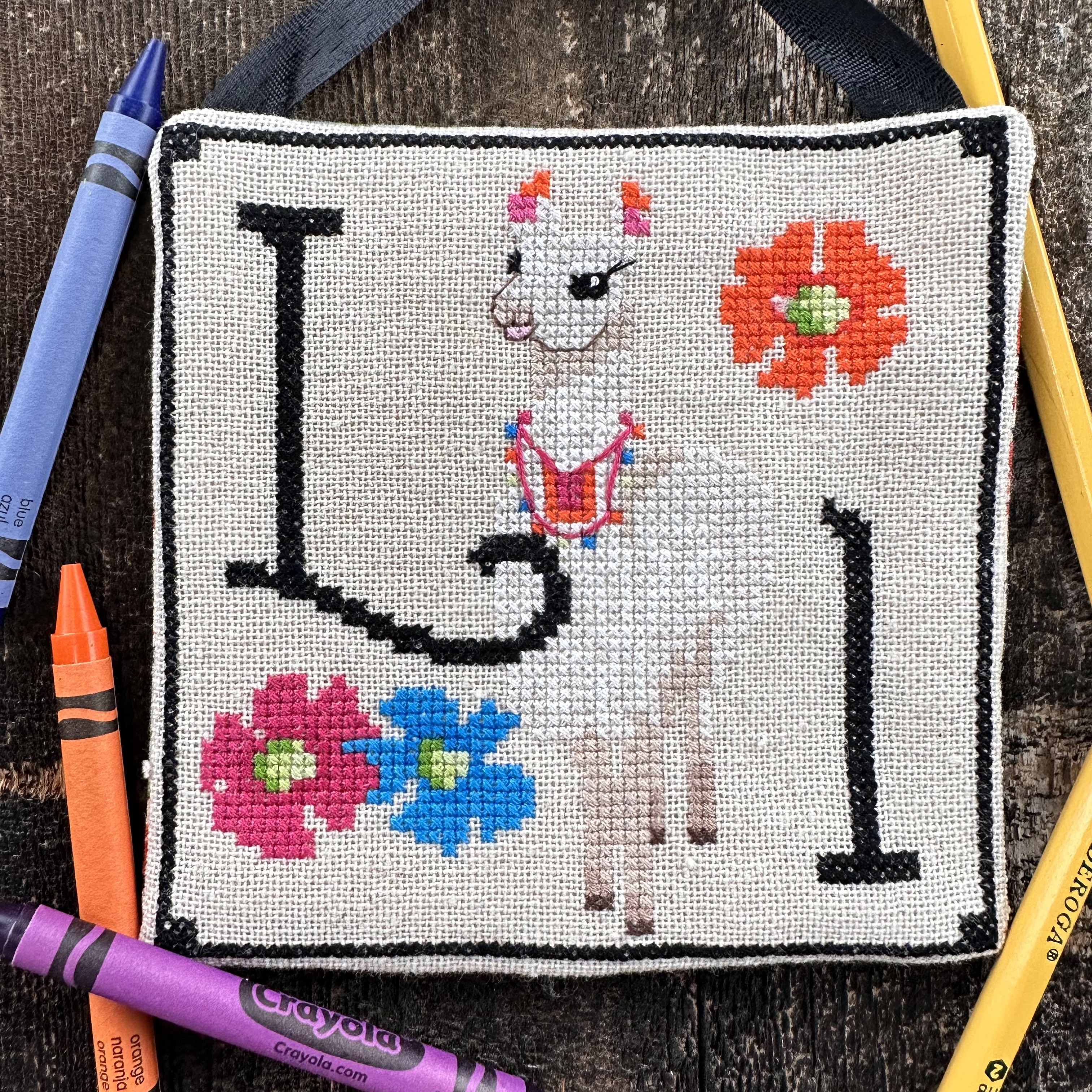Animal Alphabet Series-Laura Llama - Cross Stitch Pattern