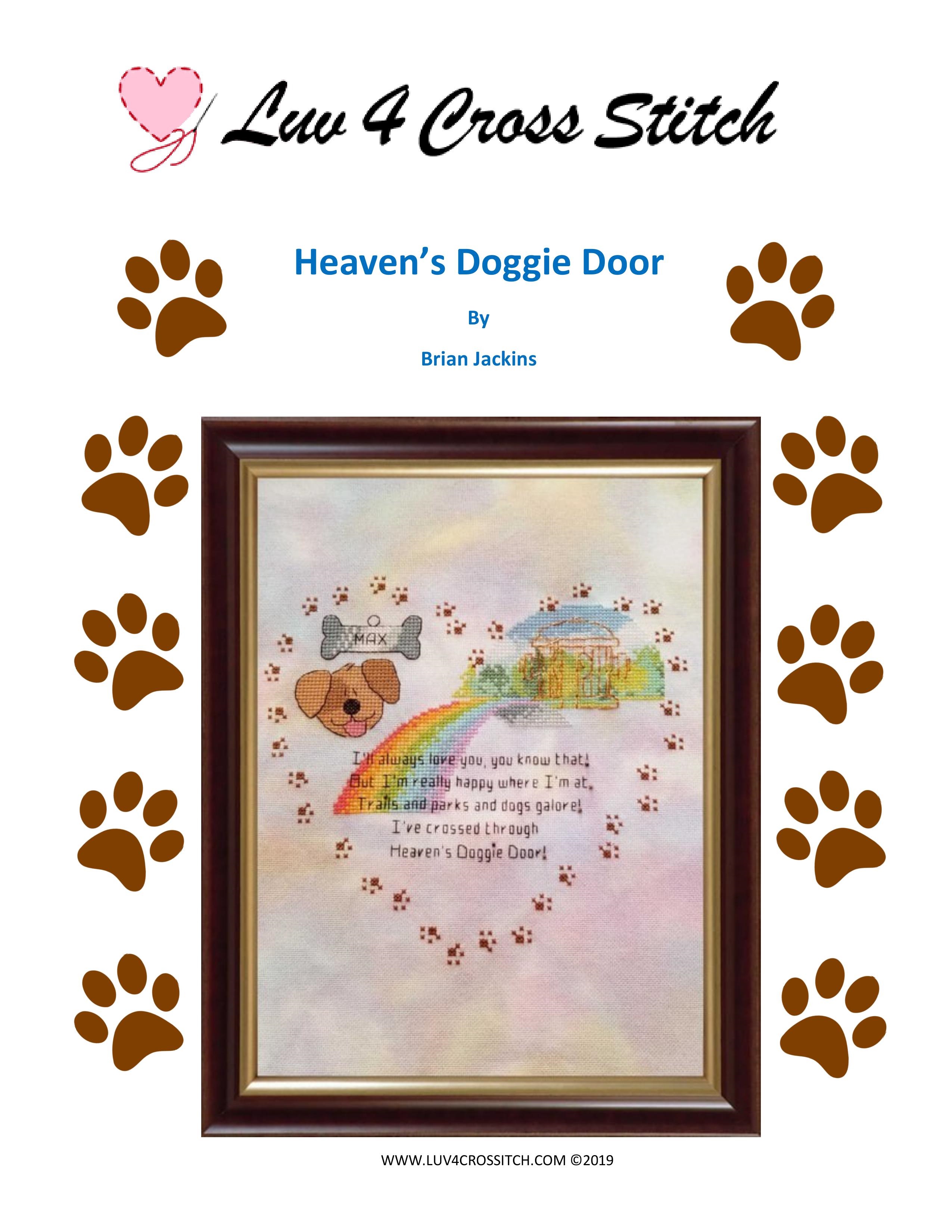 Heaven's Doggie Door - Cross Stitch Pattern