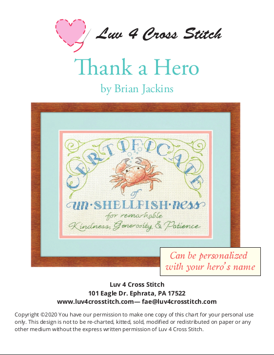 Thank a Hero - Cross Stitch Pattern