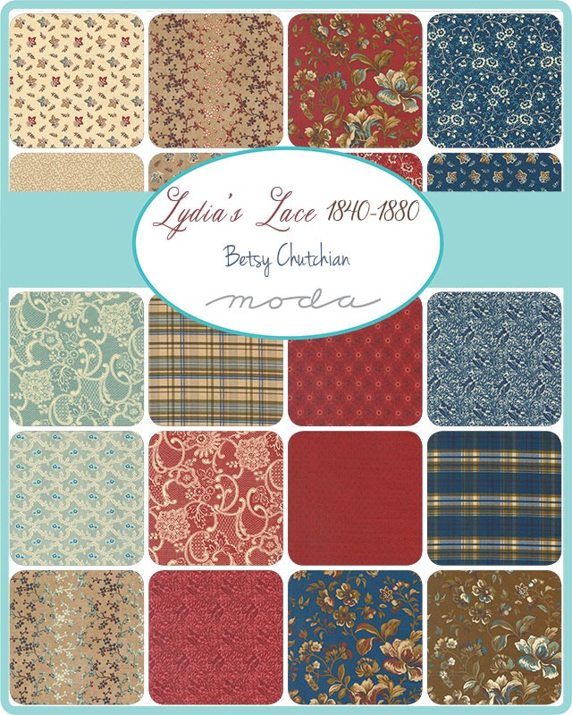 Lydias Lace Indigo - Quilt Fabric