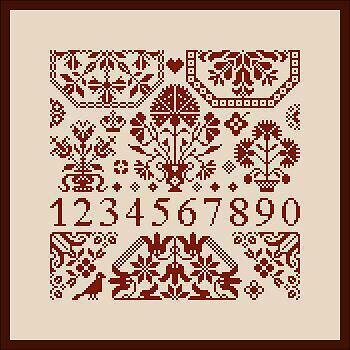 Willie's Quaker Square 5 - Cross Stitch Pattern