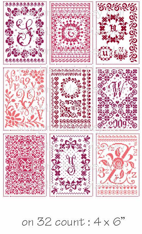26 Monogrammes by Marjorie Massey - Cross Stitch Pattern
