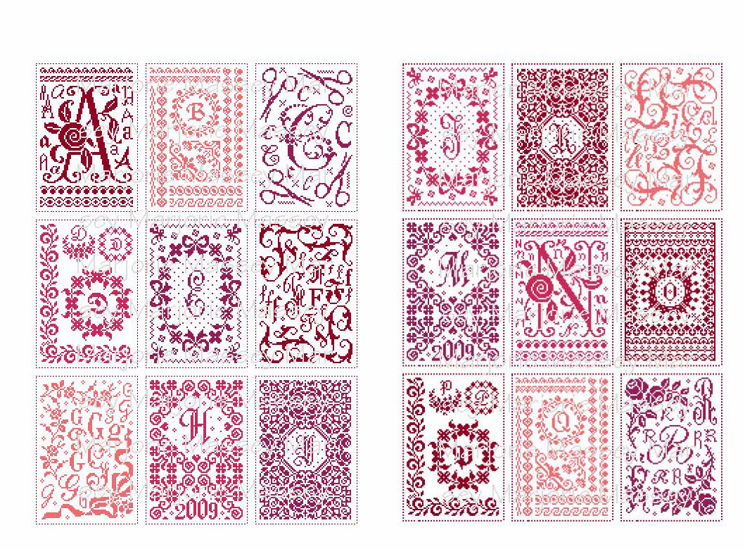 26 Monogrammes by Marjorie Massey - Cross Stitch Pattern