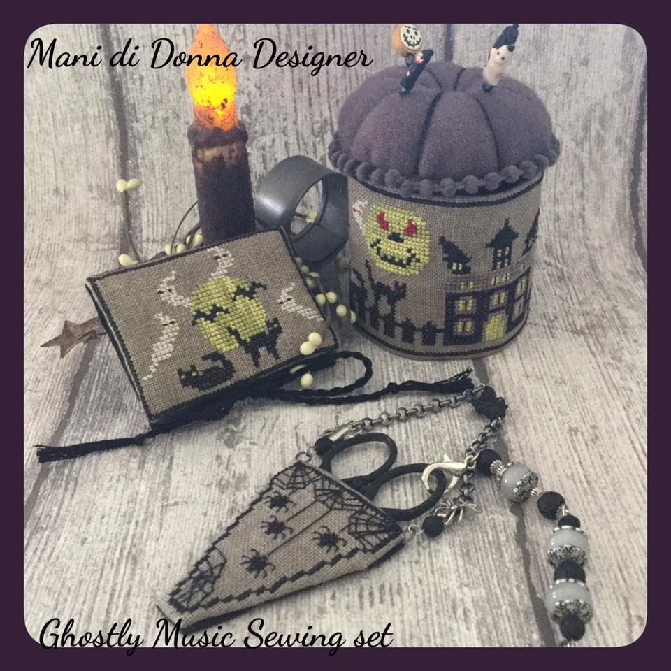 Ghostly Music Box - Halloween Cross Stitch Pattern